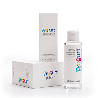Inside the Daily+ box — Probiotic 5-Pack, pH Sachets, and Chloride