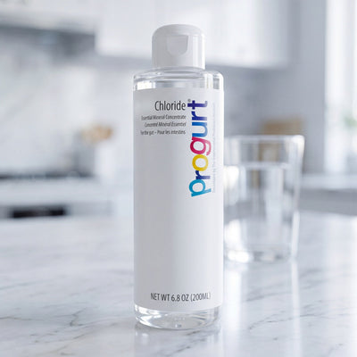 Chloride bottle on marble in a calm morning routine