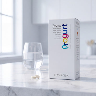 Progurt Enzymes on a clean bench in a calm everyday routine